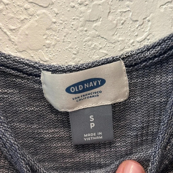 Old Navy Ribbed Tank Top Twisted Straps Blue - Picture 2 of 5